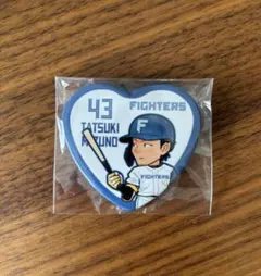 北海道日本ハムファイターズ 水野達稀 ハート型缶バッジ