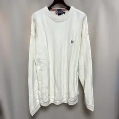 y050404 CHAPS Ralph Lauren ニットセーター　XL　ホワ