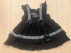 シャーリーテンプル 90 ワンピース　リボン　ブラック