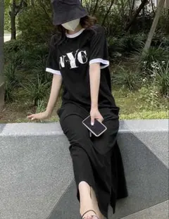 SHEIN NYCプリント　ワンピース