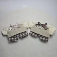 いつぬい　あんスタ　縫い服４点セット　茶系×チェック　No.437