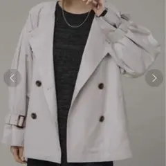 グレー トレンチコート