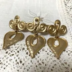 ヴィンテージ　バレッタ　ゴールドバレッタ　髪留め