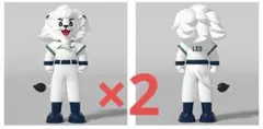 【未使用】埼玉西武ライオンズ　レオフィギュア　2点　ピンバッチ　栗山　西川