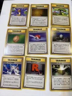 初期ポケモンカード 旧裏面 トレーナーカード 8枚セットのサムネイル