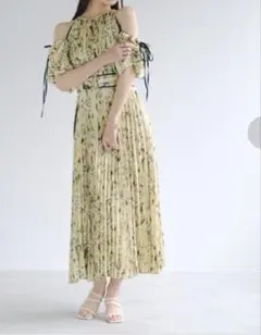 snidel 2Wayボリュームスリーブプリントワンピース