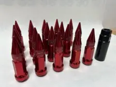 スチールスパイクデザインナット　M12　P1.5（レッド）