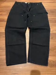 アメリカ製 Carhartt カーハート ダブルニー ワークパンツ w40 黒
