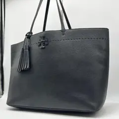 【極美品】 トリーバーチ トートバッグ マックグロー A4 ブラック タッセル
