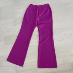 SLY スライ フレアパンツ 紫 パープル フューシャピンク M