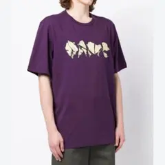 美品　OAMC オーエーエムシー Tシャツ プリントロゴ　パープルXS 体感Mのサムネイル