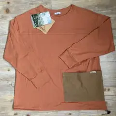 ソラフク　長袖Tシャツ　オレンジ　Mサイズのサムネイル