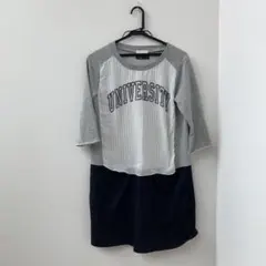 ワンピース　フリーサイズ　重ね着風