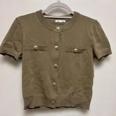 GU ブラウンショートカーディガン S