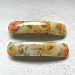 バレッタ2個セットYE/OR①