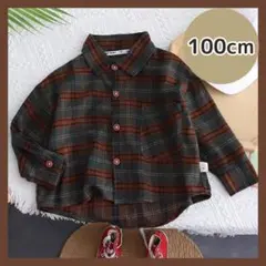 チェックシャツ ベビー キッズ 長袖 100 男の子 女の子 春 秋 韓国