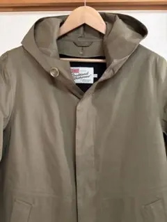 美品トラディショナルウェザーウエア フード付きバルカラーコートゴム引きサイズ４０