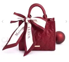 Maison de FLEUR スカーフ付きリボンキルティング2Wayトート