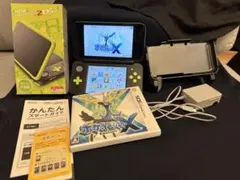 【極美品】 NEW 2DS LL ブラックライム 今だけ限定 ソフト付