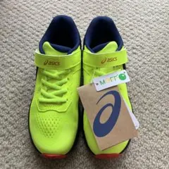 ASICS レーザービーム　蛍光イエロー スニーカー 20.5cm