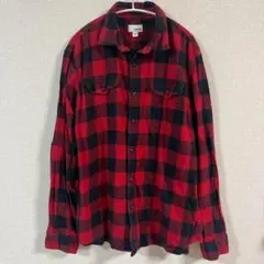 SONOMA 【L】チェック フランネルシャツ バッファロー レッド ブラックのサムネイル
