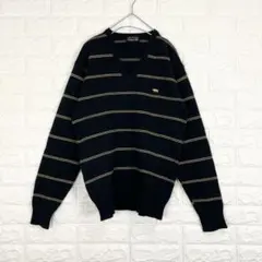 Jack Nicklaus ネイビー ストライプ Vネックセーター M