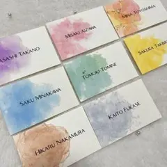 水彩風席札　HS17