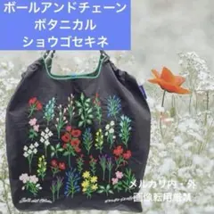 ボールアンドチェーンエコバッグボタニカルMブラックSEKINESHOGO池袋西武のサムネイル