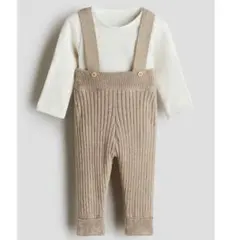 H&M オーガニックコットンサロペット 4-6m