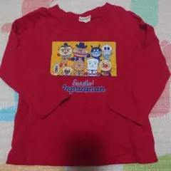 アンパンマン　幼児長袖Tシャツ　90 赤