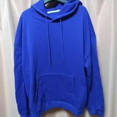 4Lサイズ裏起毛パーカーブルー