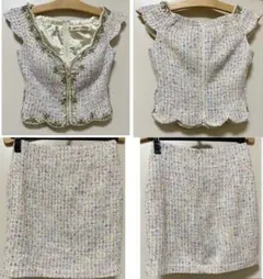 ROBE de FLEURS ローブドフルール　ツイードセットアップ