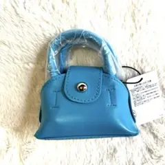 青色 合成皮革 MOUSSYミニバッグ