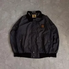 90s ハリントンジャケット スウィングトップ 短丈 刺繍 ワッペン 裏地