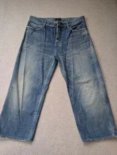 chimala　デニムパンツ　ワイドバギー ダメージ加工のサムネイル