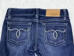 MOUSSYマウジー　パウダースキニーデニムパンツホワイトステッチ