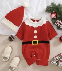 サンタクロース風ロンパース 56-62cm