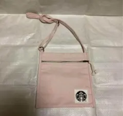 美品　スターバックス　アップサイクルコットン ボトルサコッシュ ピンク