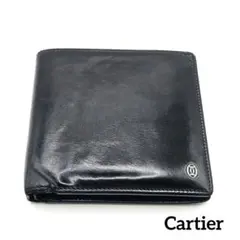 Cartier　2つ折り財布　パシャ　Pasha　ブラック　レザーのサムネイル