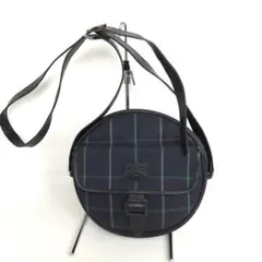 Burberry バーバリー チェック サークル ショルダーバッグ ネイビー 紺 