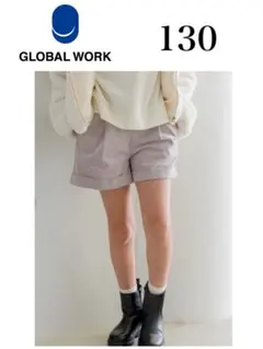 GLOBAL WORK ベルト付きコーデュロイショーツ