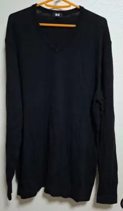 UNIQLO ブラック Vネックセーター XL　カシミア