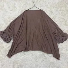 《美品》 トゥービーシック ブラウン カットソー (L)のサムネイル