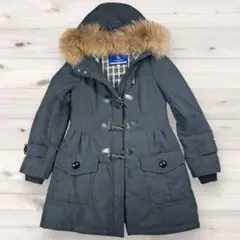 【美品】バーバリーブルーレーベル ダッフル風 中綿コート ノバチェック 38