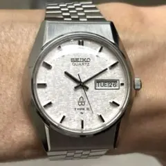 【希少】SEIKO TYPE-Ⅱ クォーツ 特殊文字盤 セイコー クオーツ タイプ2 青文字盤 7546-8000 昭和52年製