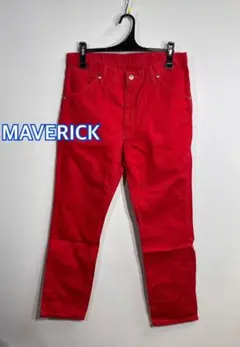 ◾️MAVERICK◾️赤 レッド カラーパンツ デニムジーンズ :W34のサムネイル