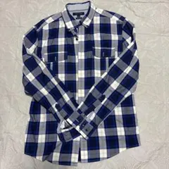 TOMMY HILFIGER 長袖シャツ 青と白チェック
