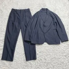極美品　ニコアンド　メンズスーツ　セットアップ　ネイビー　L