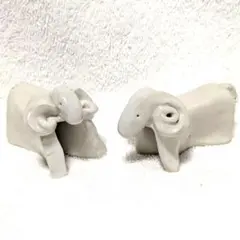 陶器羊の置物 2点セット