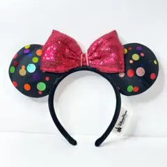 DLR アナハイム カラフル スパンコール リボンカチューシャ